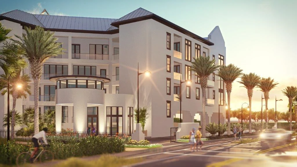 Costa Blanca on 30A in Santa Rosa Beach — architectural exterior rendering